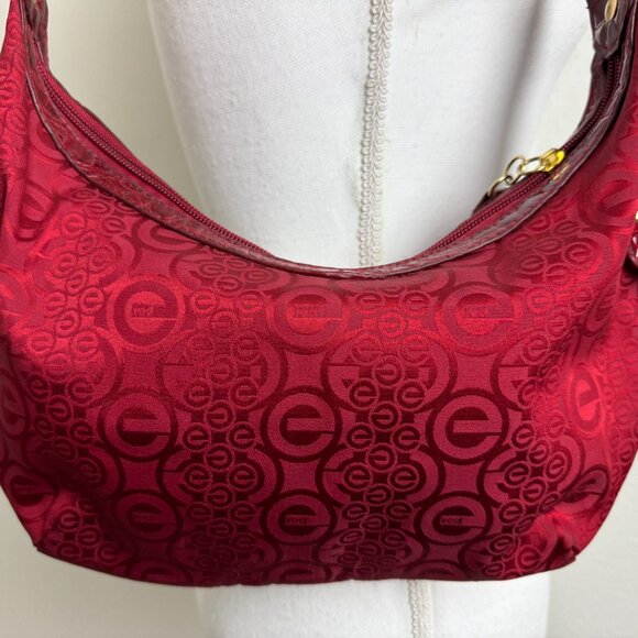 Cute Red Shoulder Bag Croc Style Fabric - Picture 7 of 13